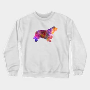 Clumber Spaniel in watercolor Crewneck Sweatshirt